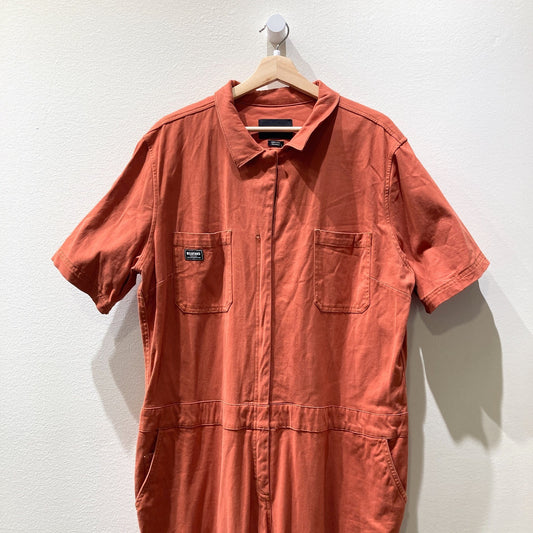 Wildfang Orange Short Sleeve Essential Coverall Jumpsuit - Size XXL - 0530JF