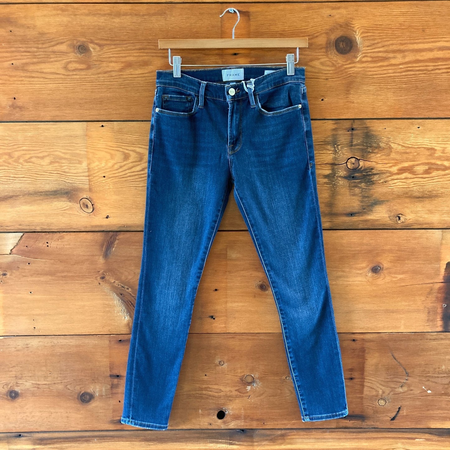 Frame Denim Dark Wash Stretch Fit Le Skinny de Jeanne Jeans - Sz 28 - NEW 4427SC