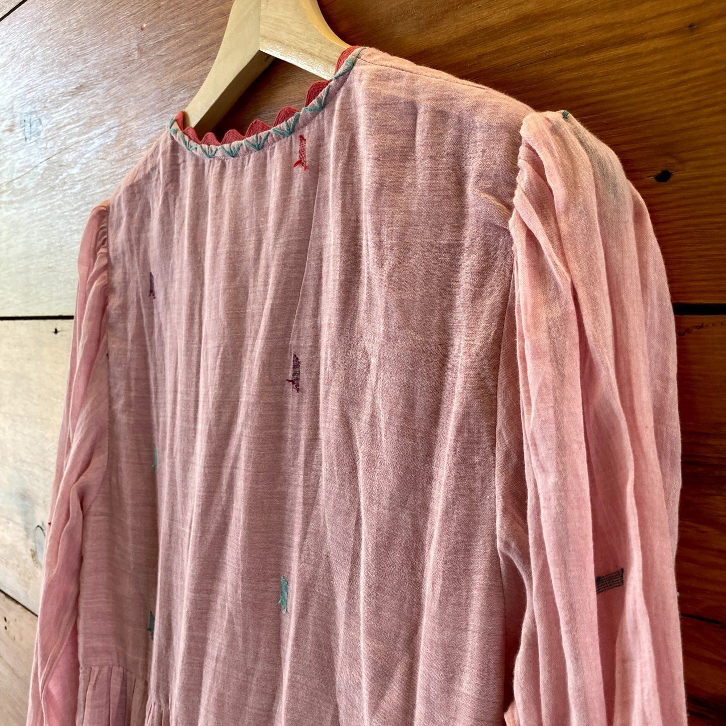 Conditions Apply Pink Handwoven Aranza Maxi Length Dress - Size S - 0316CK