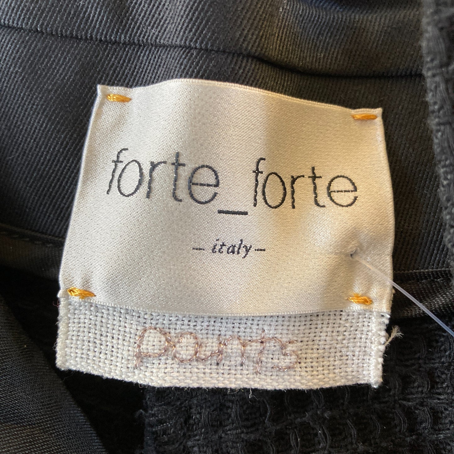 Forte Forte $535 Black Chic Waffle Cotton Pants - Size 2 / M - NEW - 4427SC