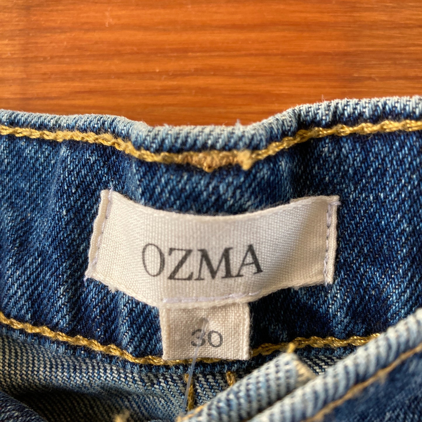 Ozma Dark Wash Relaxed Wide Leg High Rise Jeans - Size 30 - 0815CJ