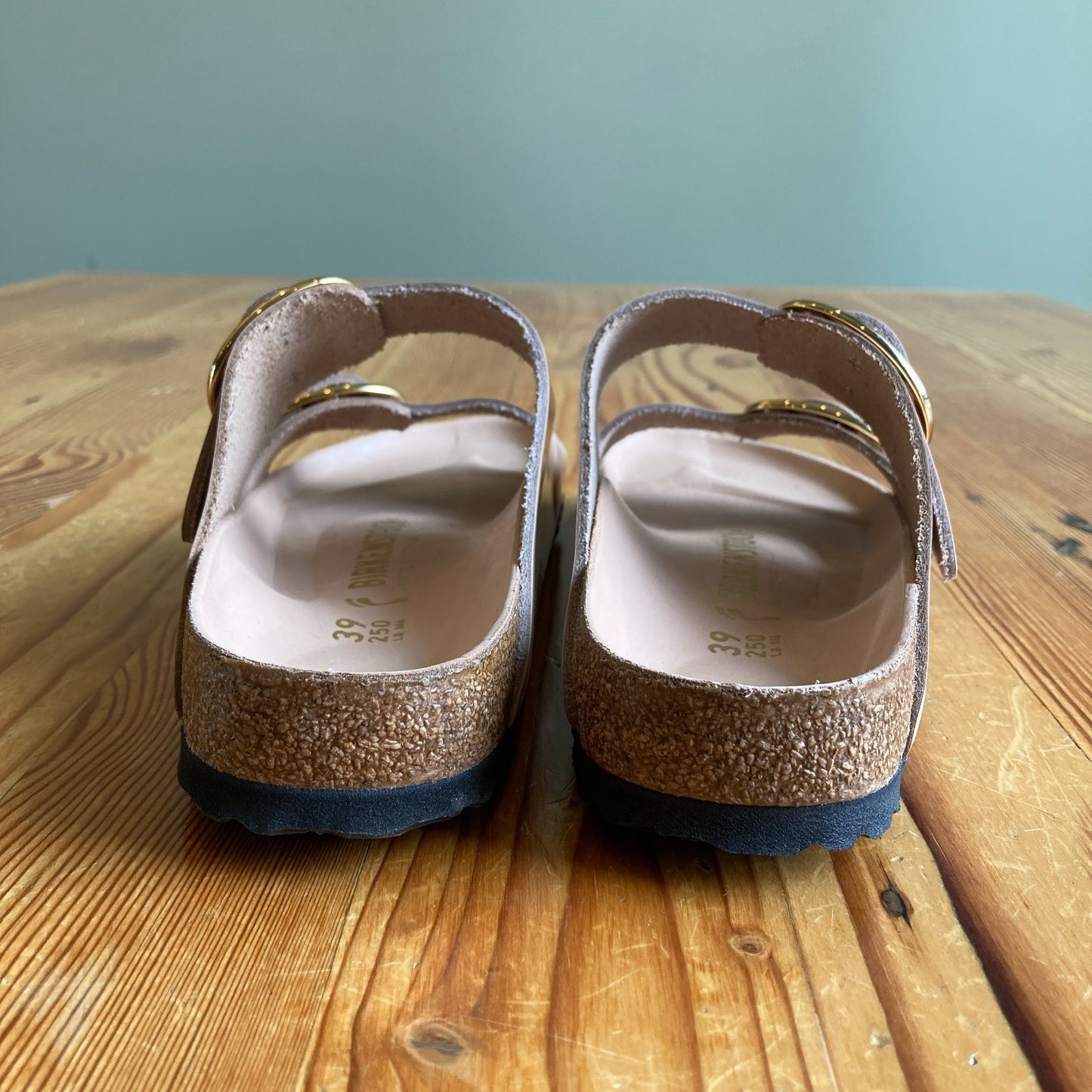 Birkenstock Beige Arizona Big Buckle Sandals - Sz 39 / 8.5 Narrow - NEW 4427SC