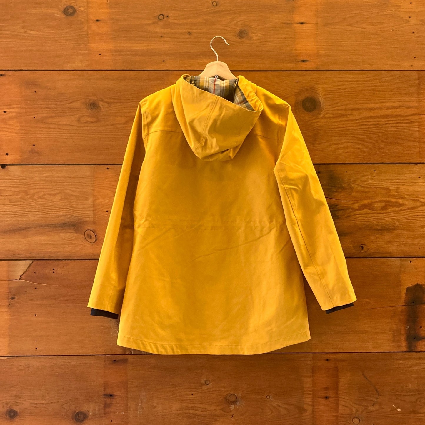 S - Pendleton Mustard Yellow Hooded Weatherproof Zip Up Rain Jacket 0211LQ