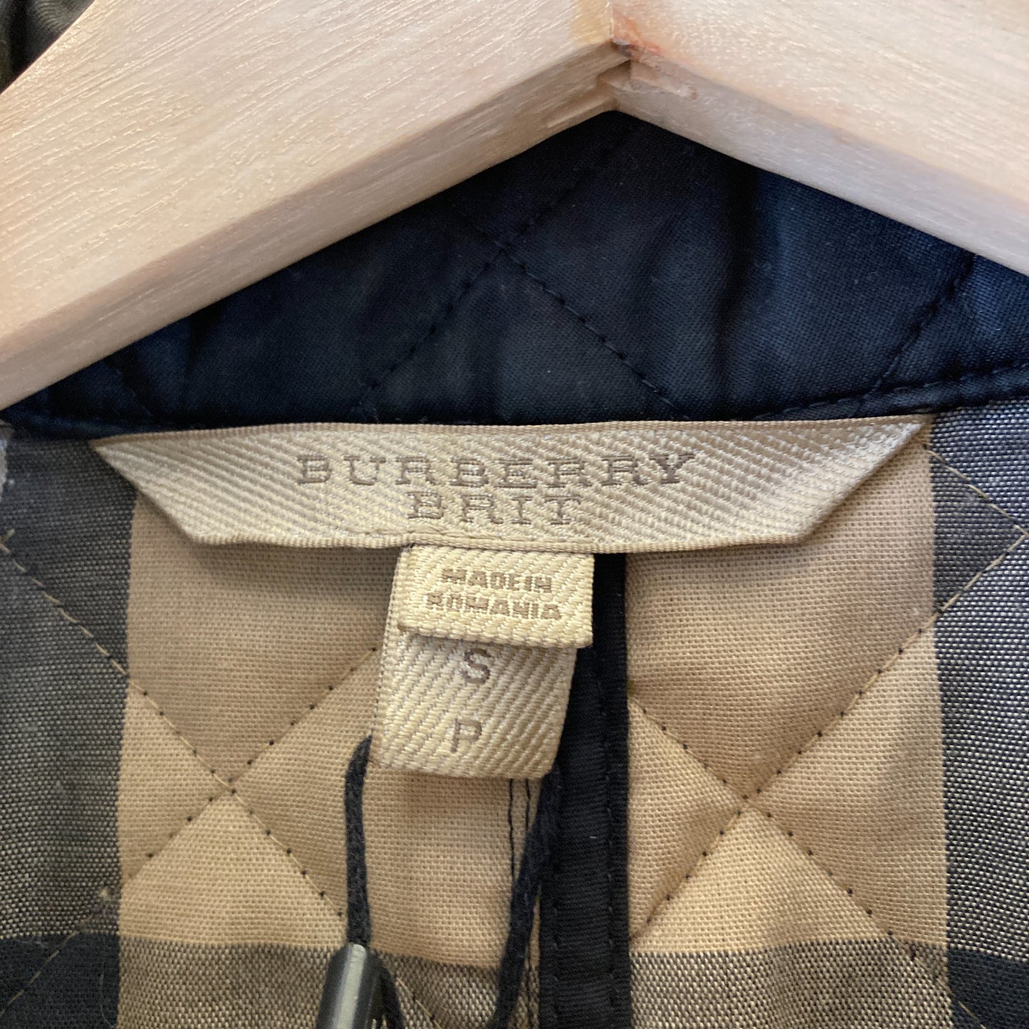 Burberry Brit Black Copford Quilted Button Front Jacket - Size S - 1103ES