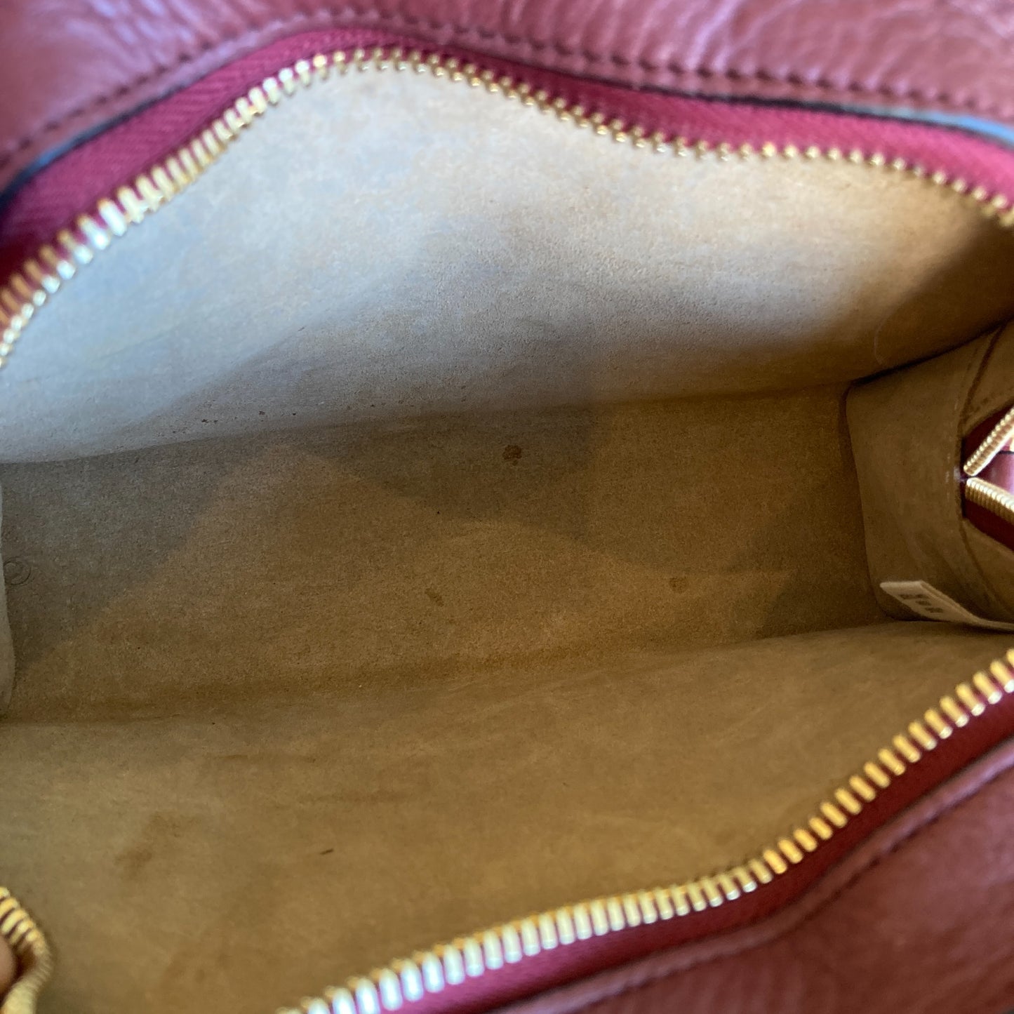 OAD New York Burgundy Leather Zip Around Crossbody Purse - 0416JW