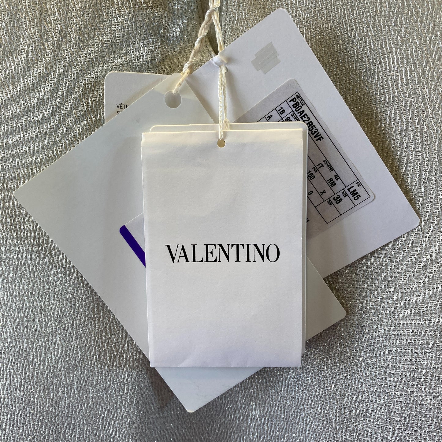 Valentino Garavani Silver Layered Crepe Shirt Top - Size 38 / M - NEW - 0924GC