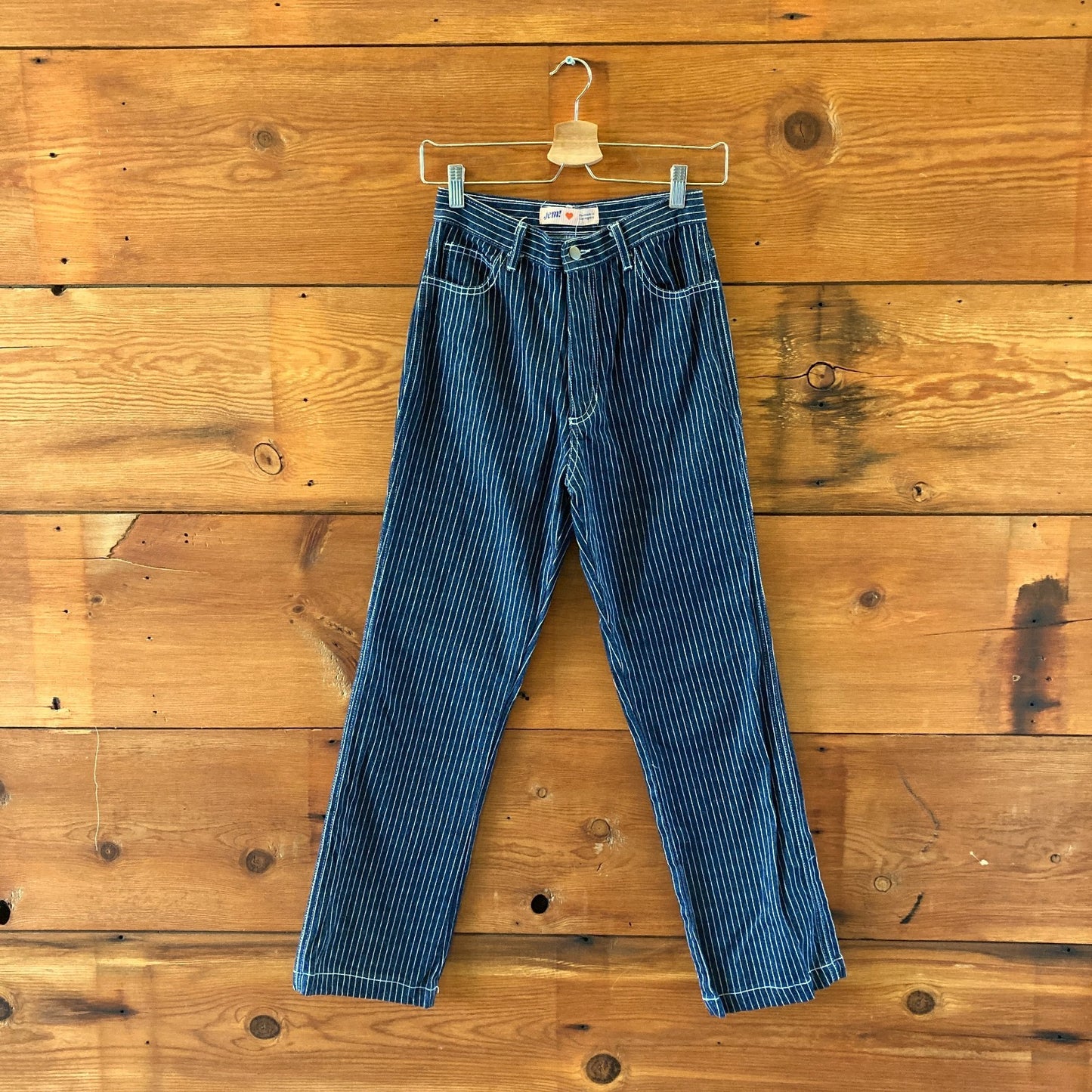 Jem! Los Angeles Dark Wash Denim Railroad Stripe CG Jean Pants - Size 2 - 0312IG