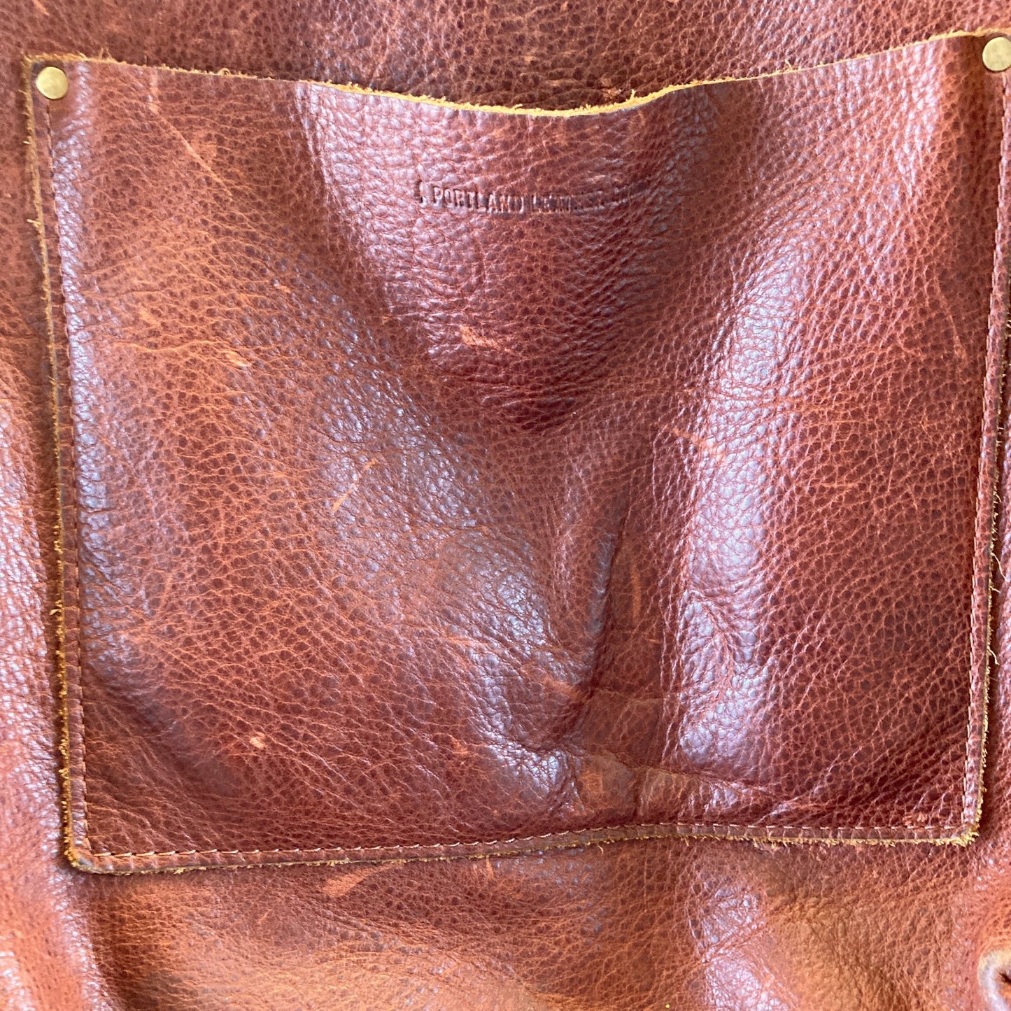 Portland Leather Goods Weathered Brown Top Zip Large Tote Bag Purse - 1103ES