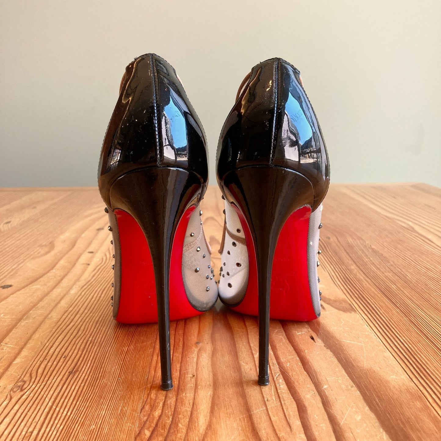 Christian Louboutin Mesh Follies Strass Pumps Heels *damage - 40.5 / 10 - 0806FA