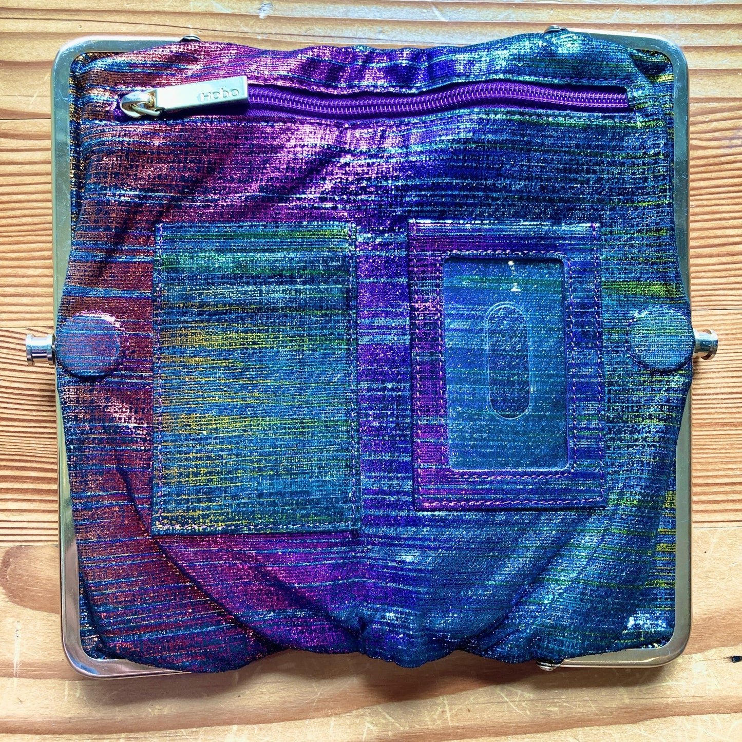 Hobo International Multi Color Metallic Lauren Bi Fold Wallet - 0715EJ