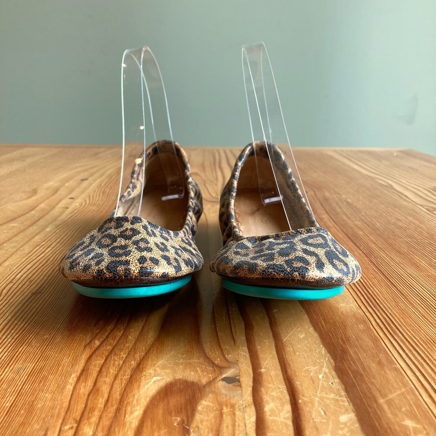 Tieks by Gavrieli Leopard Leather Ballet Flats Foldable Shoes - Size 7 - 0828AM