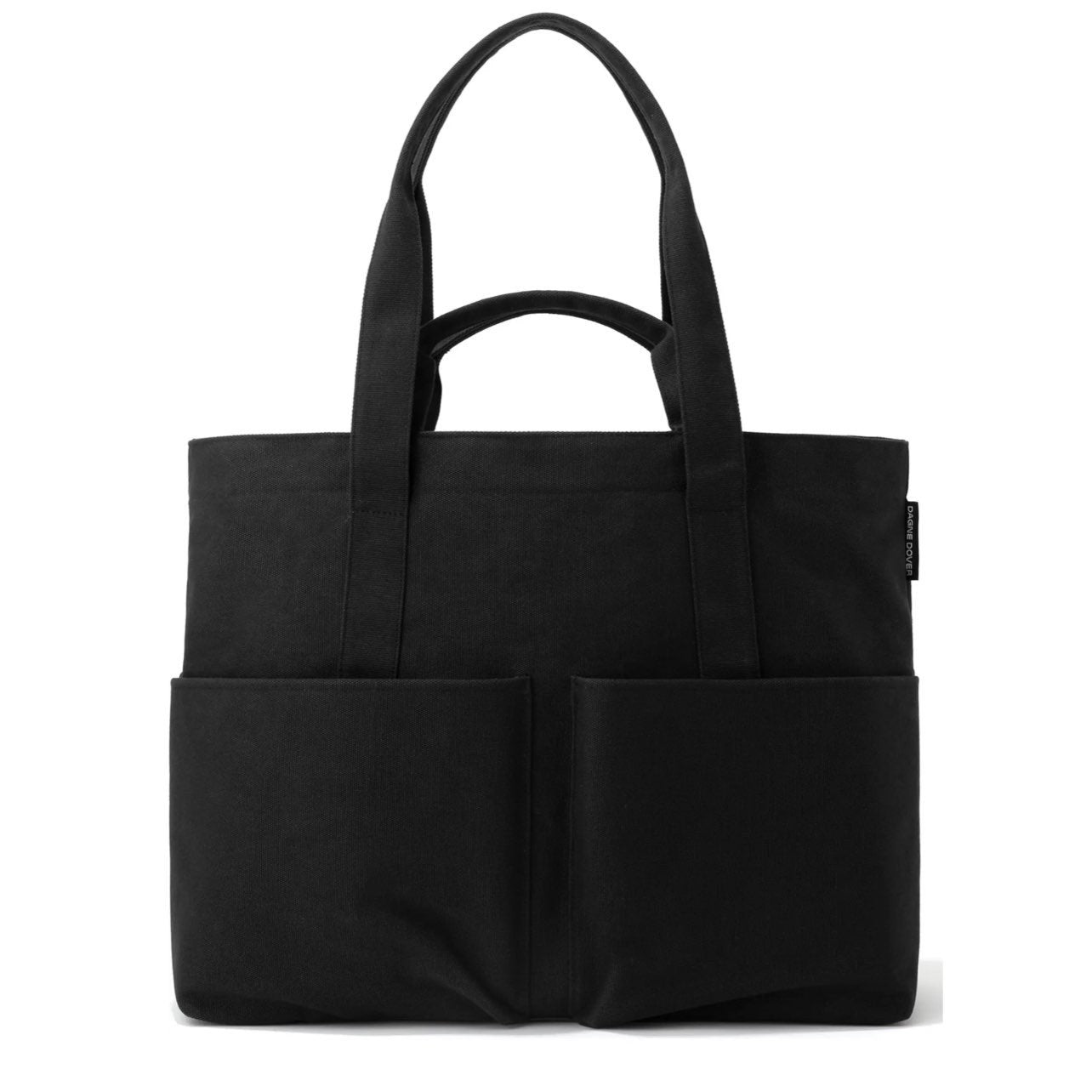 Dagne Dover Black Vida Large Organic Cotton Canvas Tote Bag - 0428LR