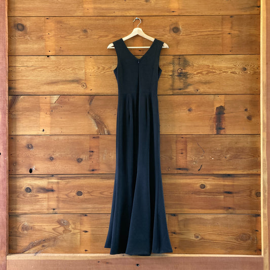 Dress the Population $198 Black Sandra Side Slit Maxi Dress - Size XXS - 0903BN