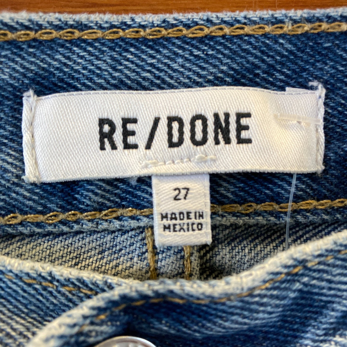 Re/Done $325 80's Peg Leg Medium 16 Wash Tapered Jeans - Size 27 - 0706AV