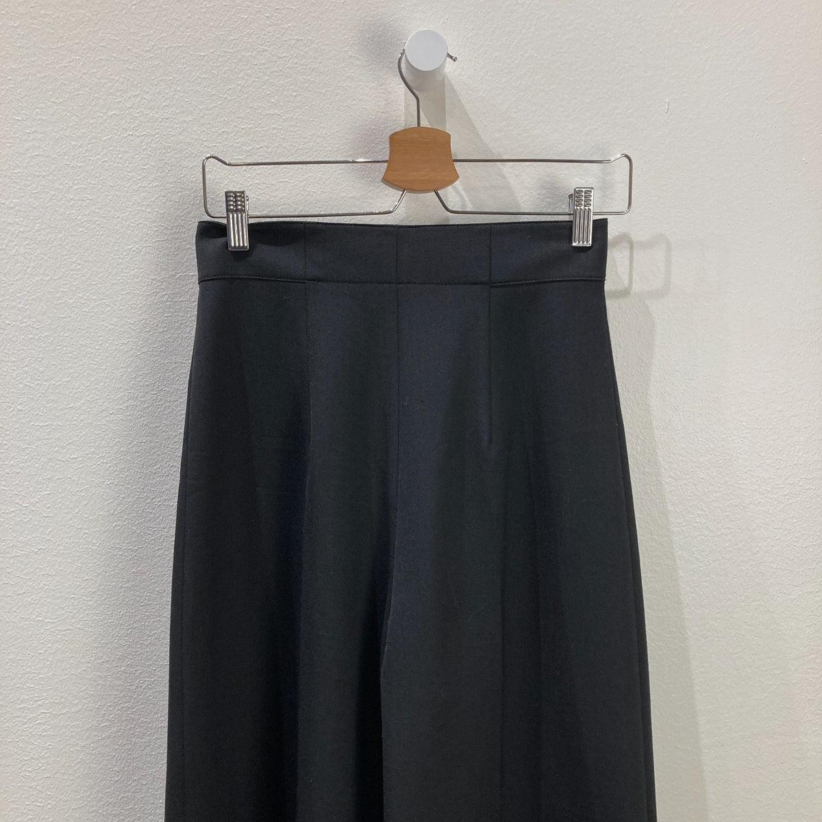 Alexander Wang Black High Waist Silver Button Wide Leg Pants - Size S - 1017SC