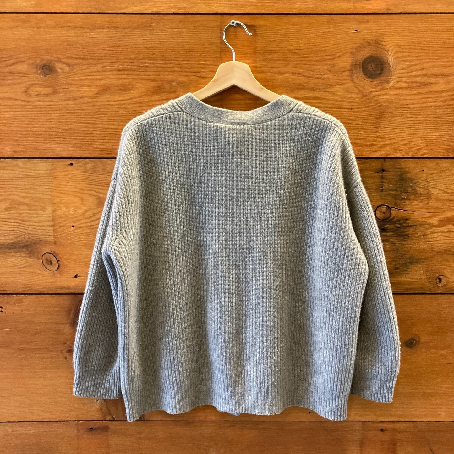 Jenni Kayne Gray Ribbed Knit 100% Cashmere Cardigan Sweater - Size XXS - 0916VB