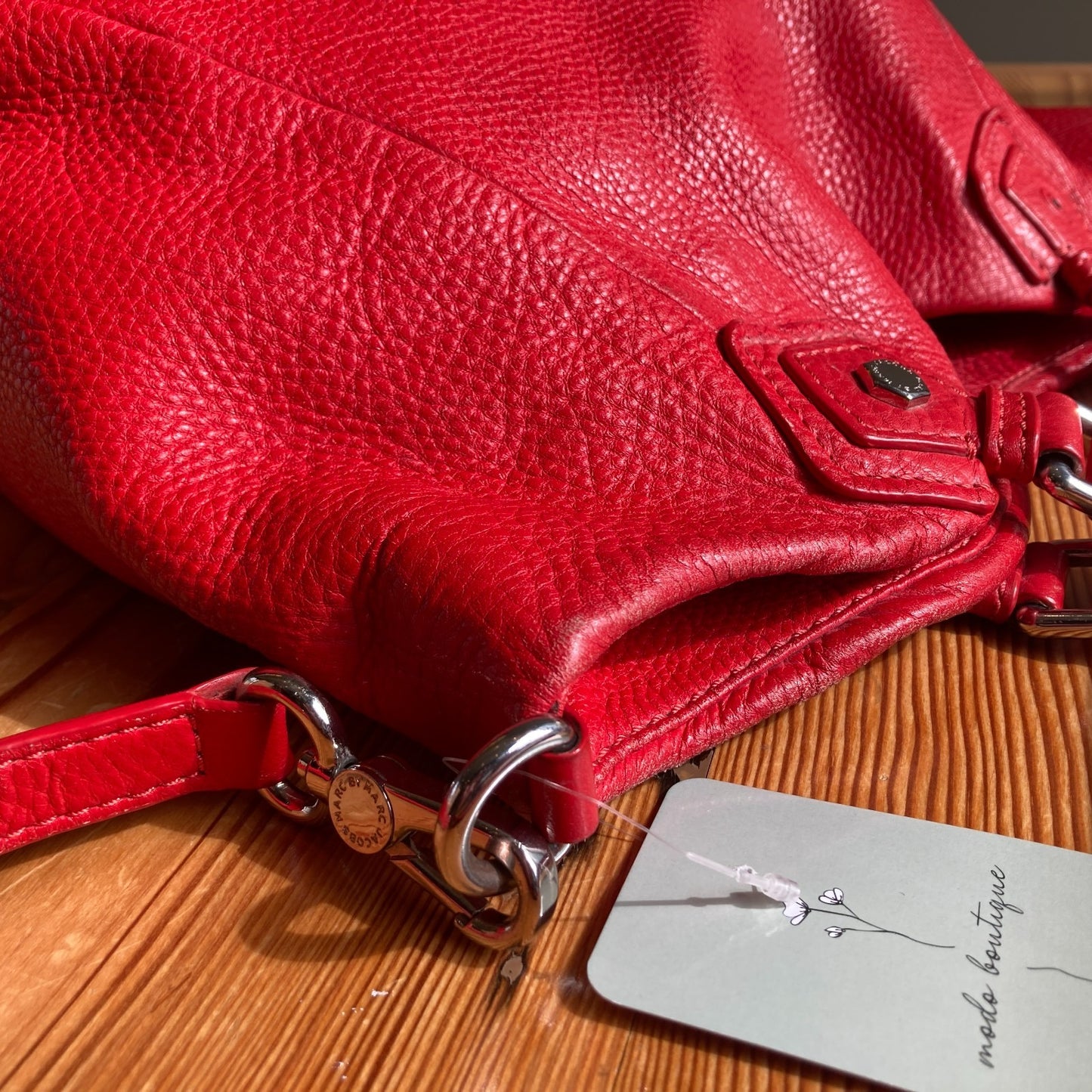 Marc by Marc Jacobs Red Classic Q Francesca Double Handle Shoulder Bag 0420PH
