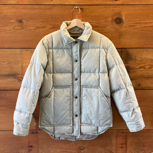 Filson Light Tan Gray Waxed Down Womens Barn Coat Jacket - Size XS - 0312IG