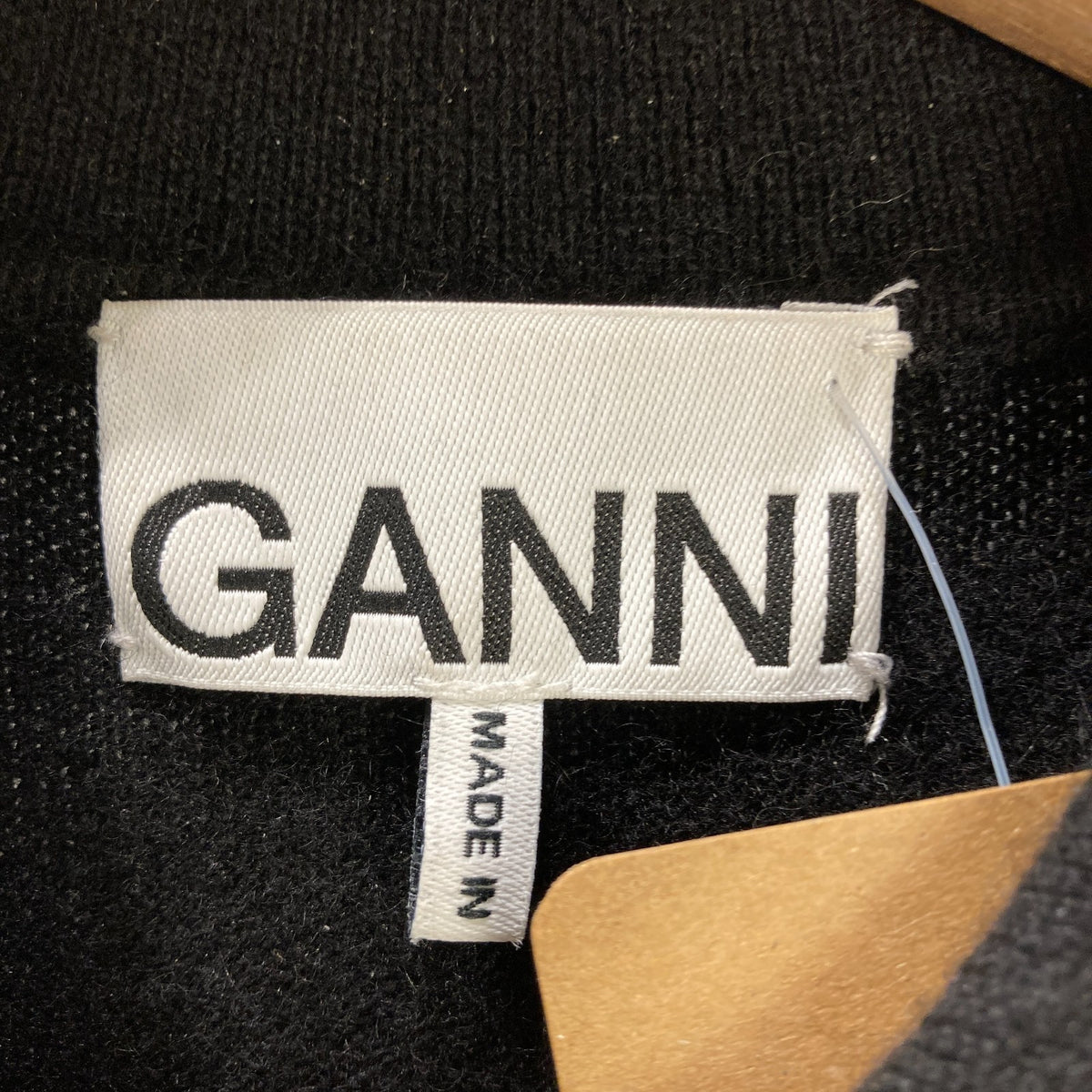 Ganni Black 100% Cashmere Jewel Button Neck Pullover Sweater - Size S / M 1205DA