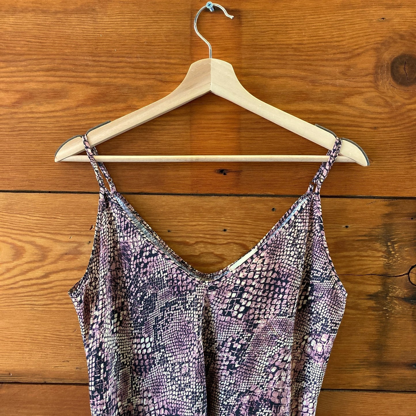 L'Agence Brown Snake Print V-Neck Cami Tank Top - Size M - 1011SC