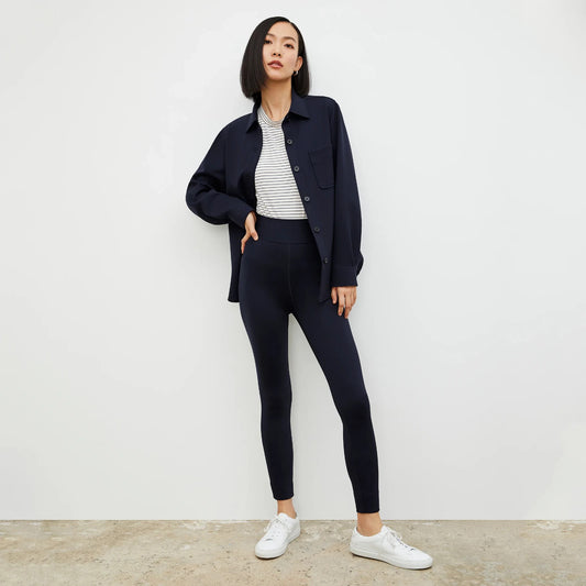 12 - M.M. Lafleur Space Blue NEW Harrington 1.0 Legging Light Scuba Pants 0416JW