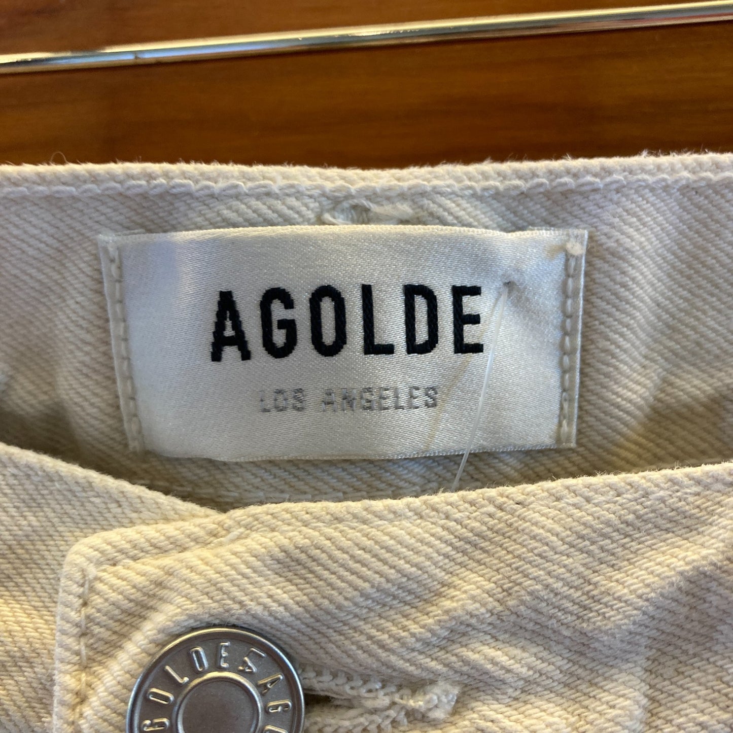 AgoldE Tusk White Denim Low Slung Baggy Womens Jeans - Size 28 - 0425NK