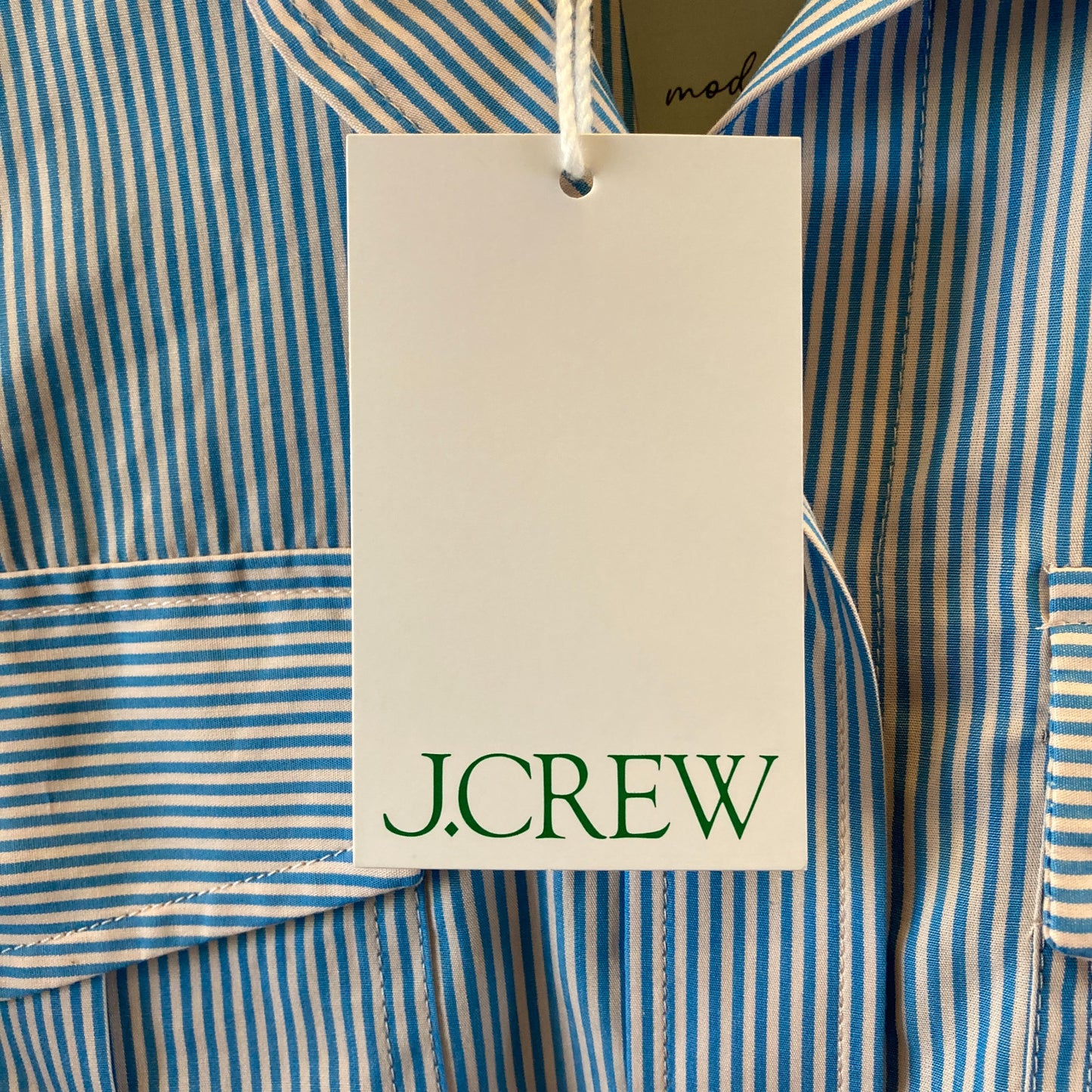 J Crew Blue & White Striped Long Sleeve NEW Jules Top - Size 0 / XS - 0703SC