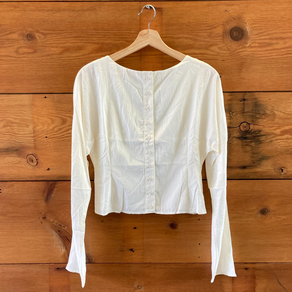 The Line by K $159 Vanilla White Button Up Zhade Top - Size S - NEW - 0927EK