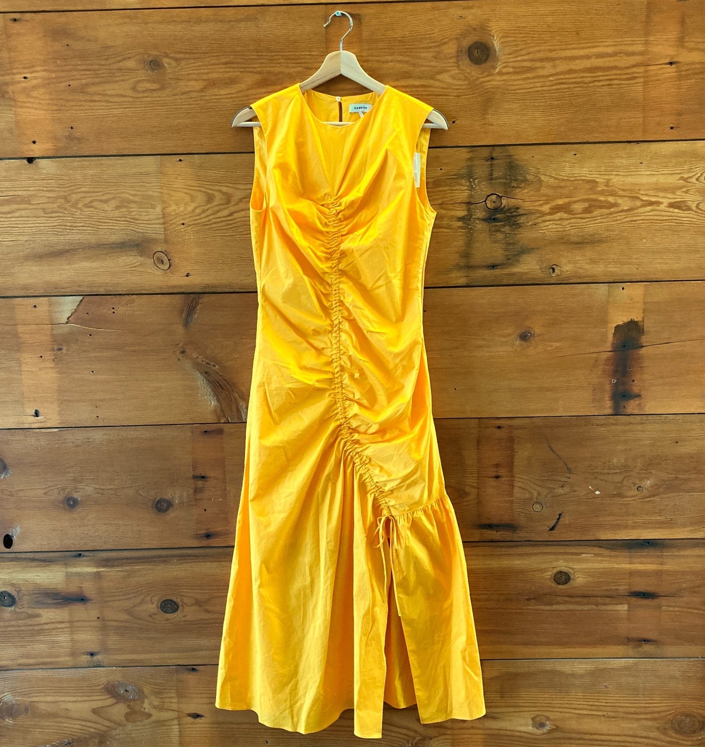 Sandro NEW $445 Acid Orange Sleeveless Rosie Midi Dress - Size 38 / S - 1016LD