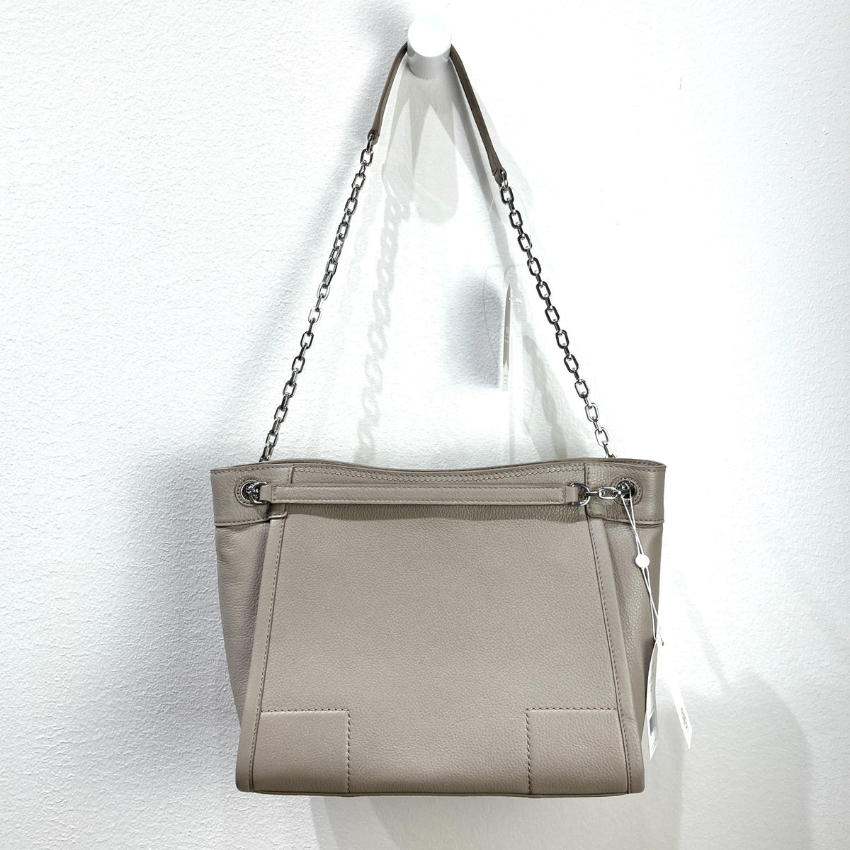 Tory Burch $475 French Gray Britten Satchel Purse Bag NEW - 1017SC