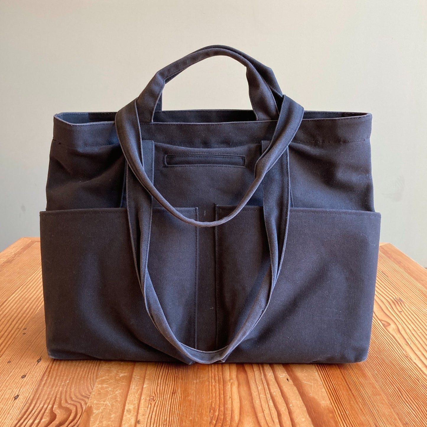 Dagne Dover Black Vida Large Organic Cotton Canvas Tote Bag - 0428LR