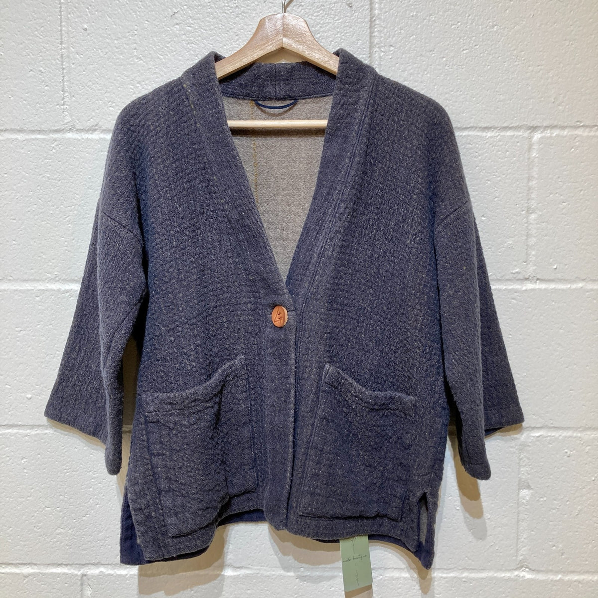 Four (4) Blue Hanten Handwoven Rabbit Jacket - Size 2/3 (S/M) - 0913ST