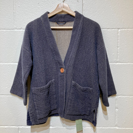 Four (4) Blue Hanten Handwoven Rabbit Jacket - Size 2/3 (S/M) - 0913ST