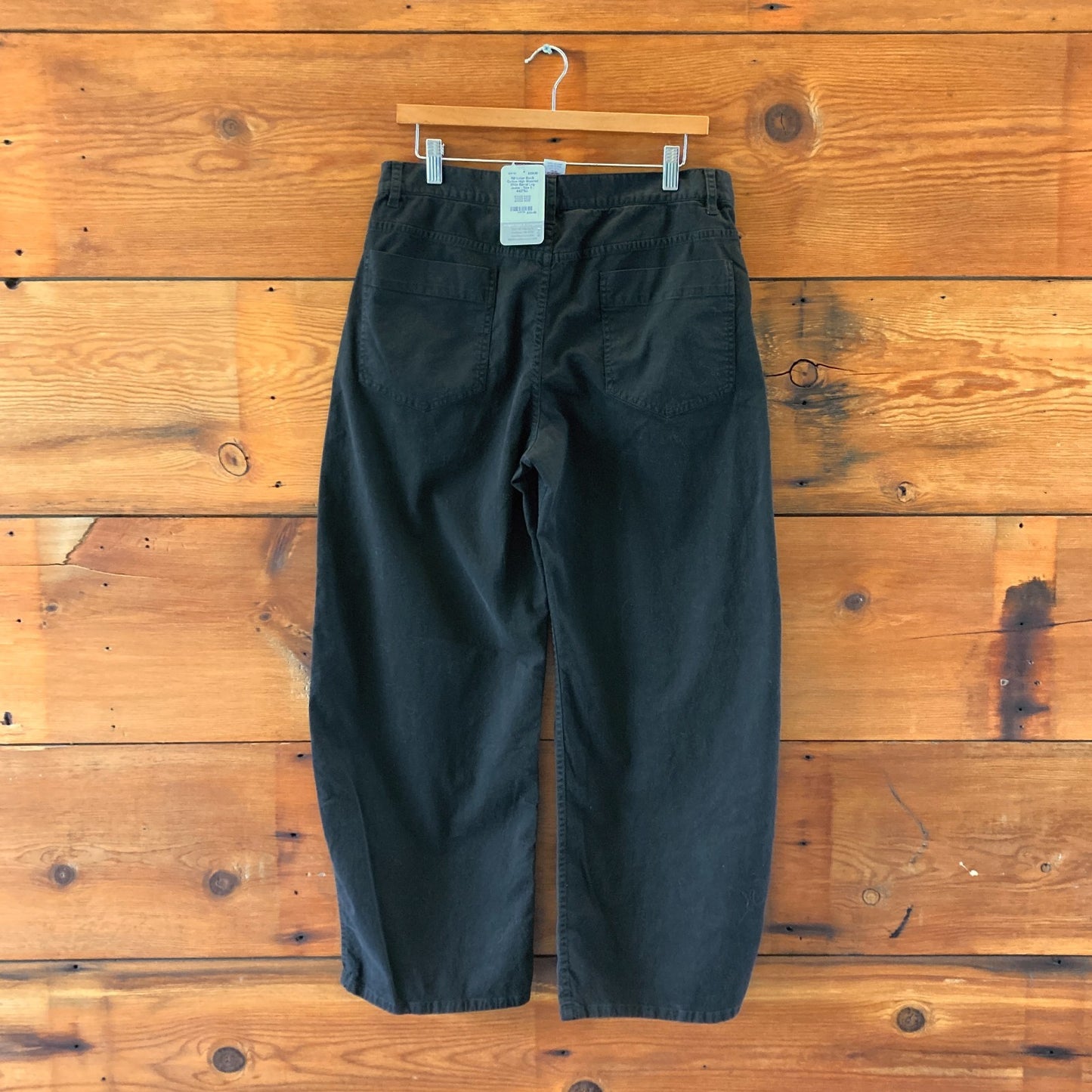 Nili Lotan Black Cotton High Waisted Wide Barrel Leg Jeans - Size 8 - 4427SC