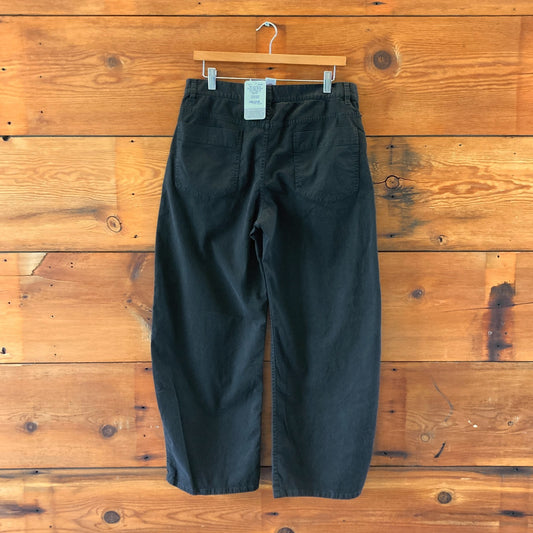 Nili Lotan Black Cotton High Waisted Wide Barrel Leg Jeans - Size 8 - 4427SC