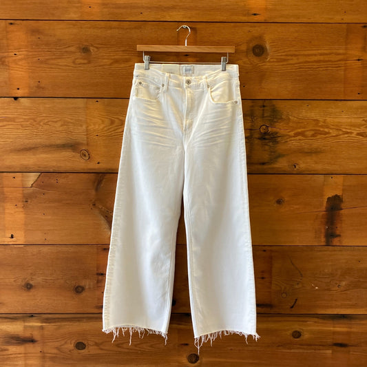 Citizens of Humanity $228 White Wide Leg Cropped Lyra Jeans Size 29 - NEW 4427SC