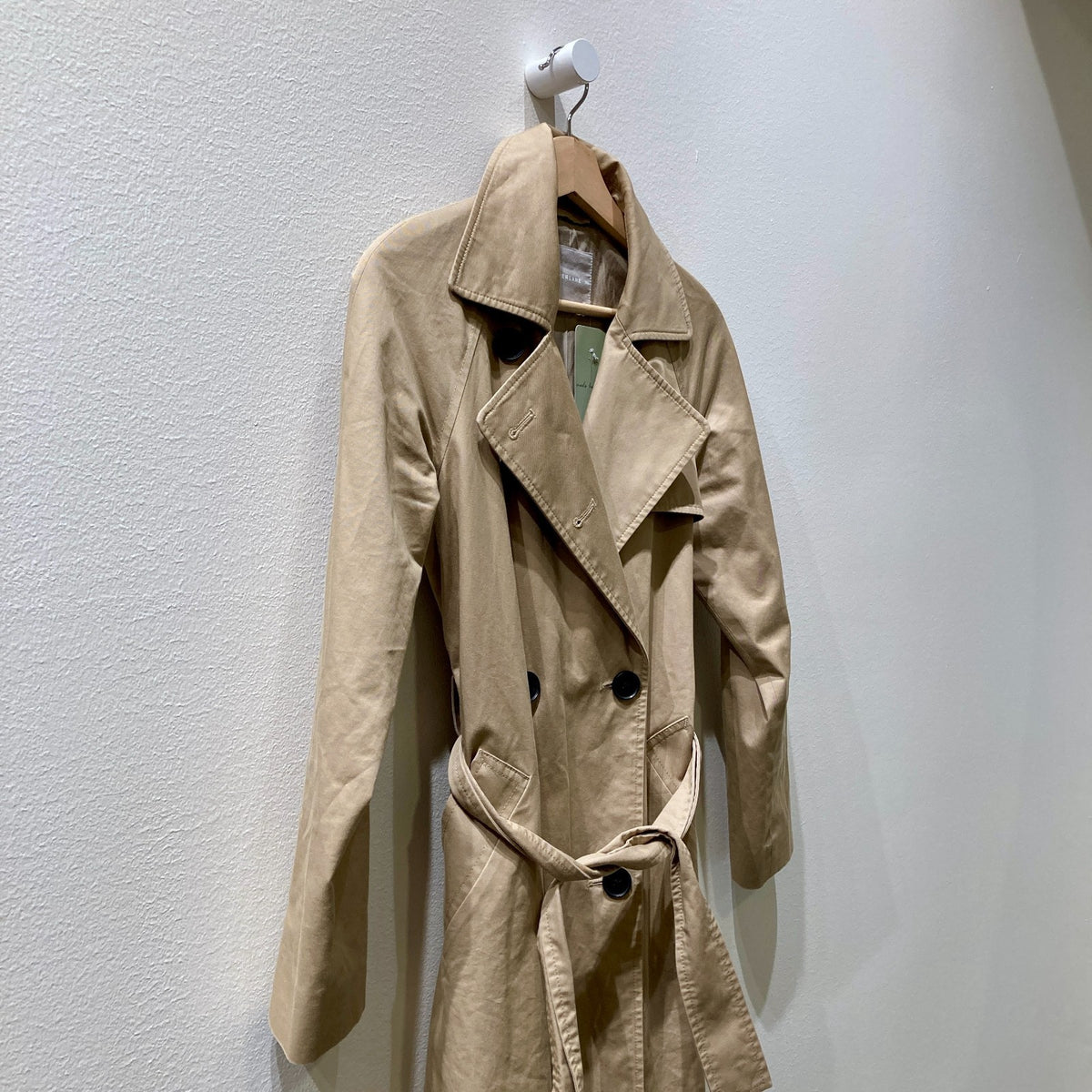 Everlane Khaki Classic Double Breasted Trench Coat Jacket - Size XXS - 0903BN