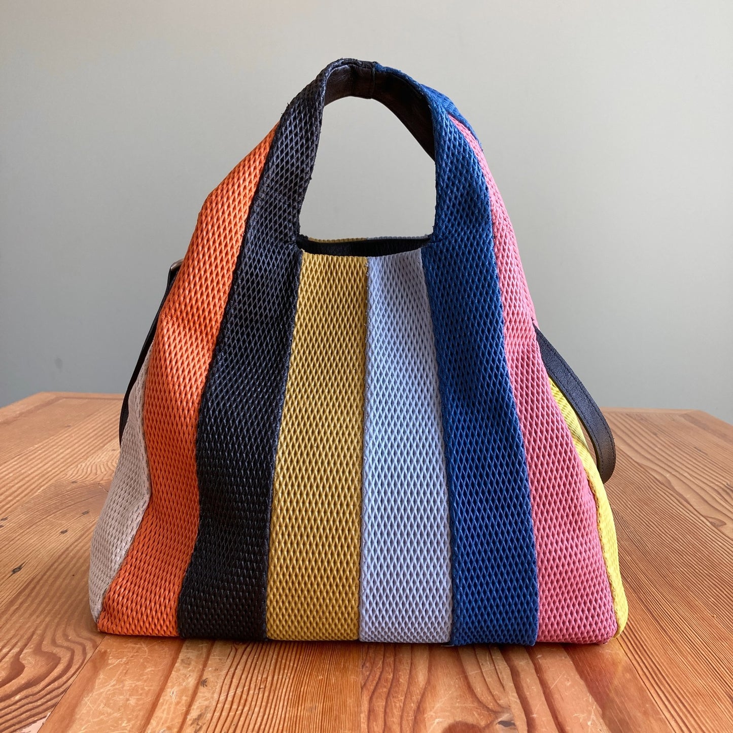 Cyedra Multi Color Striped Handcrafted Handbag Purse - 0617RF