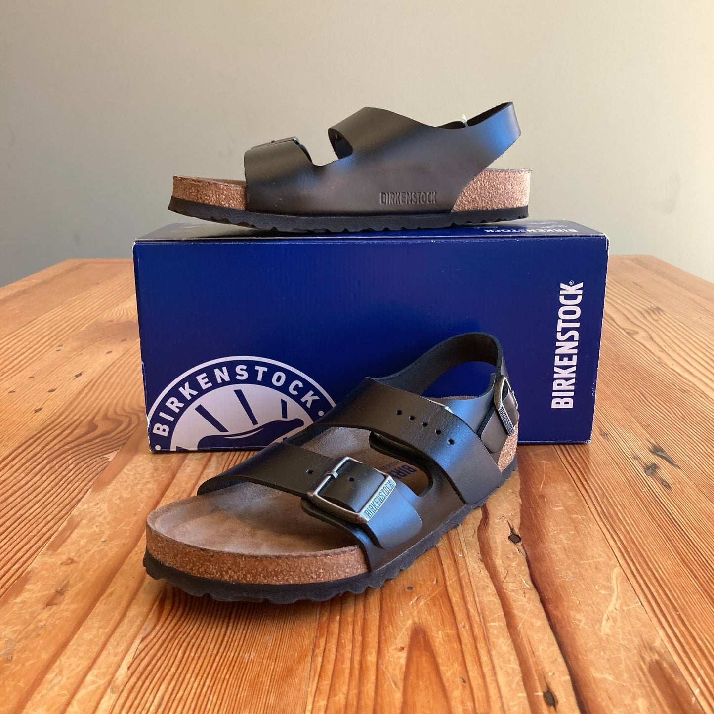 Birkenstock Amalfi Black Milano Sandals w/ Box - Size 38 / 7.5 - 8 - 0425SV