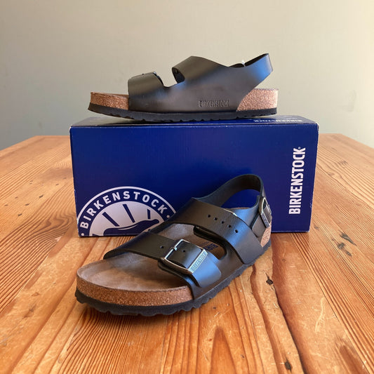 Birkenstock Amalfi Black Milano Sandals w/ Box - Size 38 / 7.5 - 8 - 0425SV