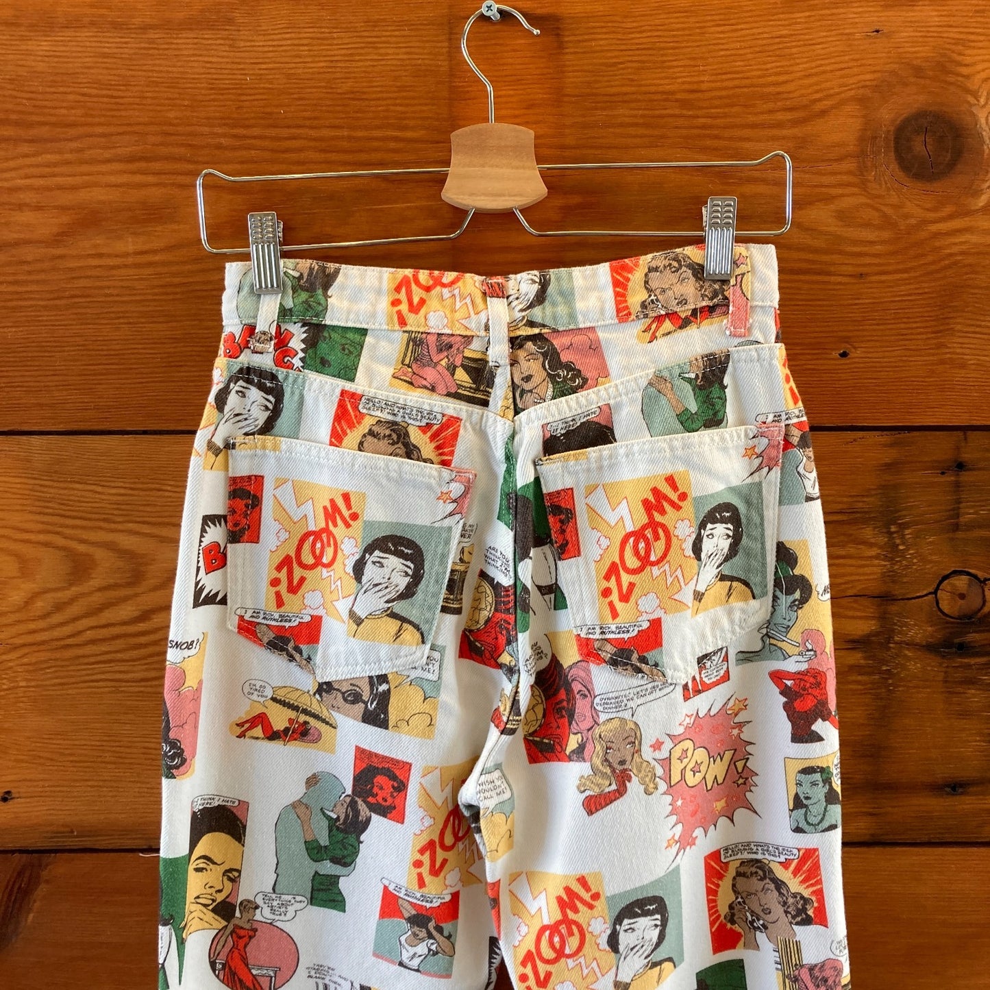Reformation Comic Book Print High Rise Straight Leg Jeans - Size 26 - 0716MD