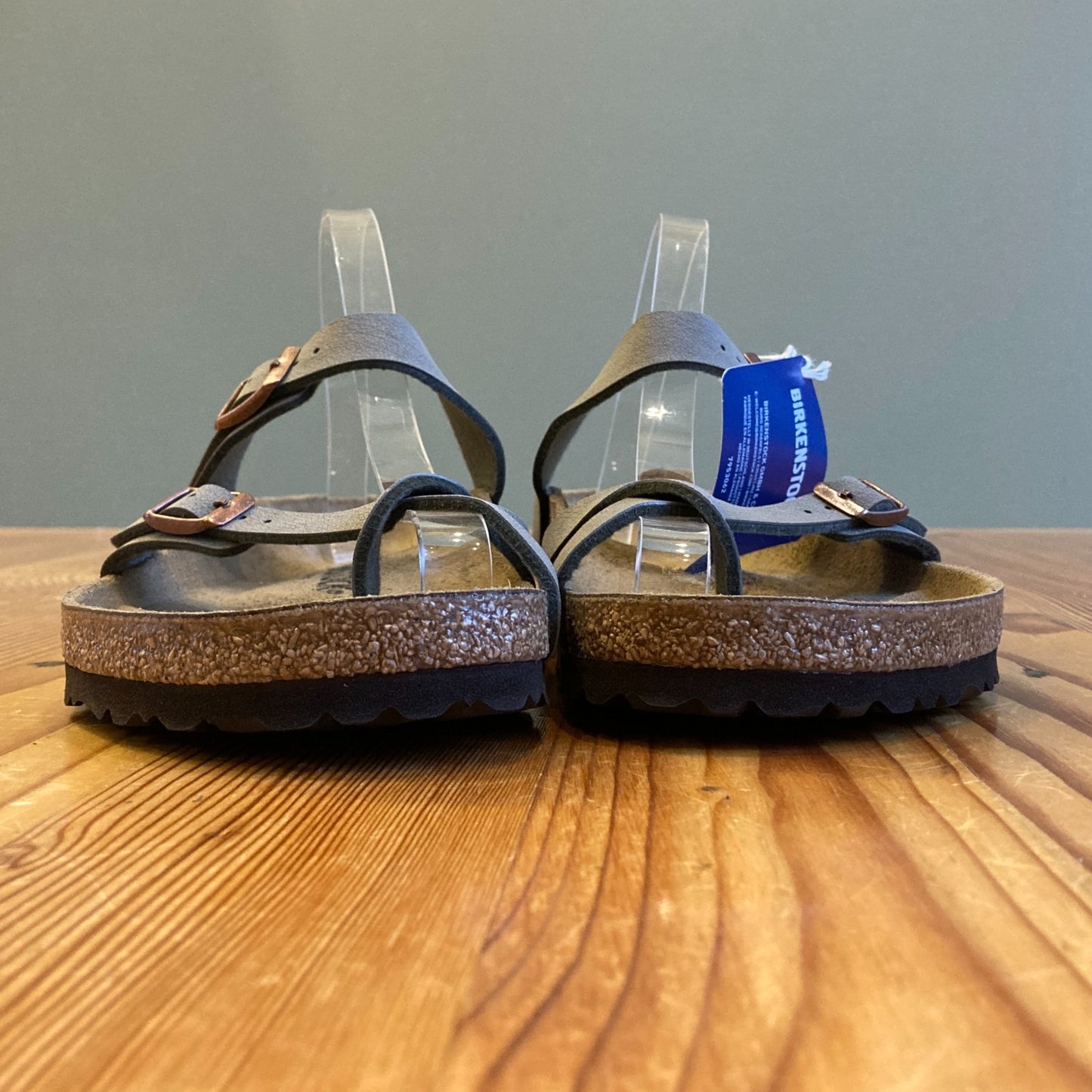 42 / 11 - Birkenstock Stone Gray Leather Mayari Sandals New w/ Box 0803NF