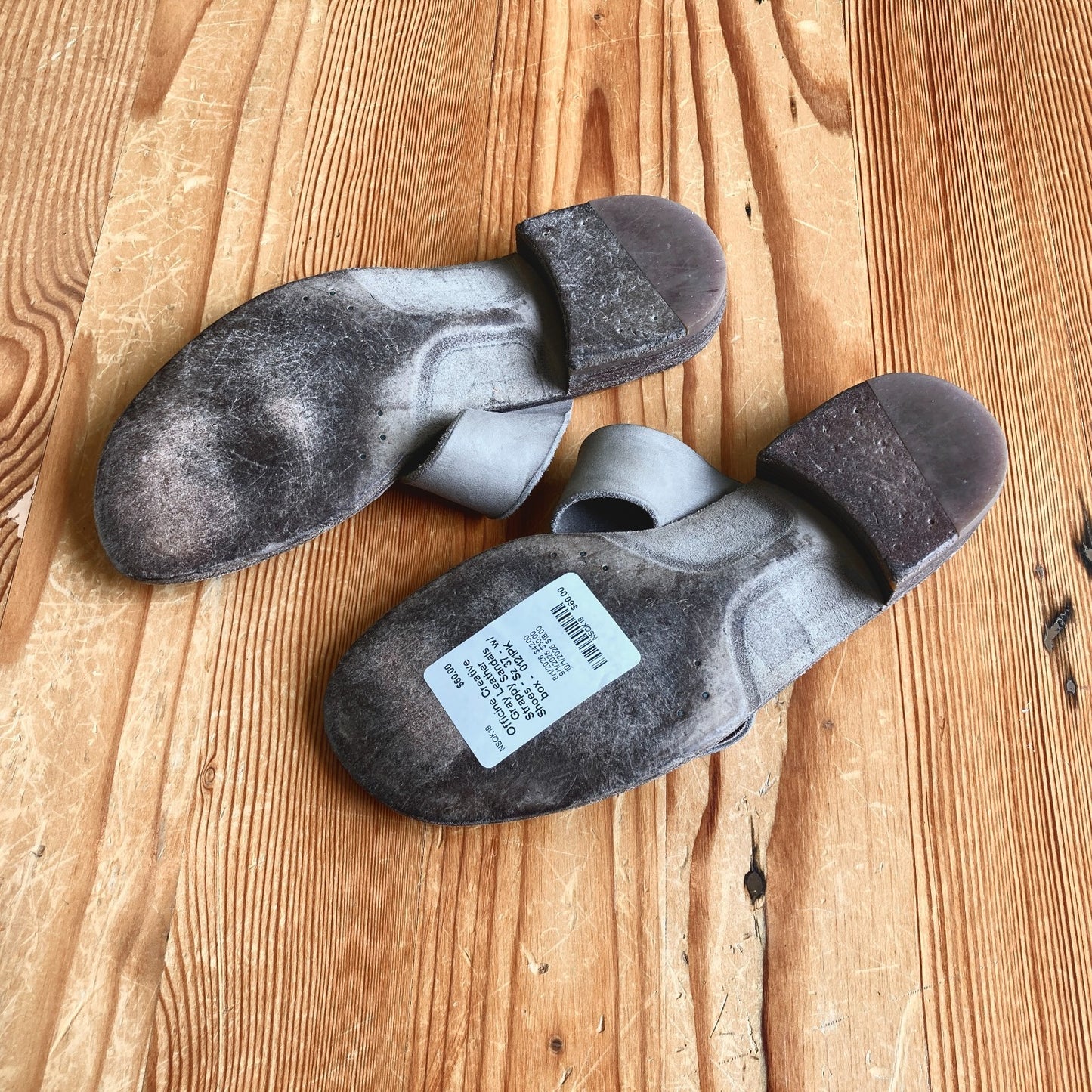 Officine Creative Gray Leather Strappy Sandals Shoes - Sz 37 - w/ box -  0121PK