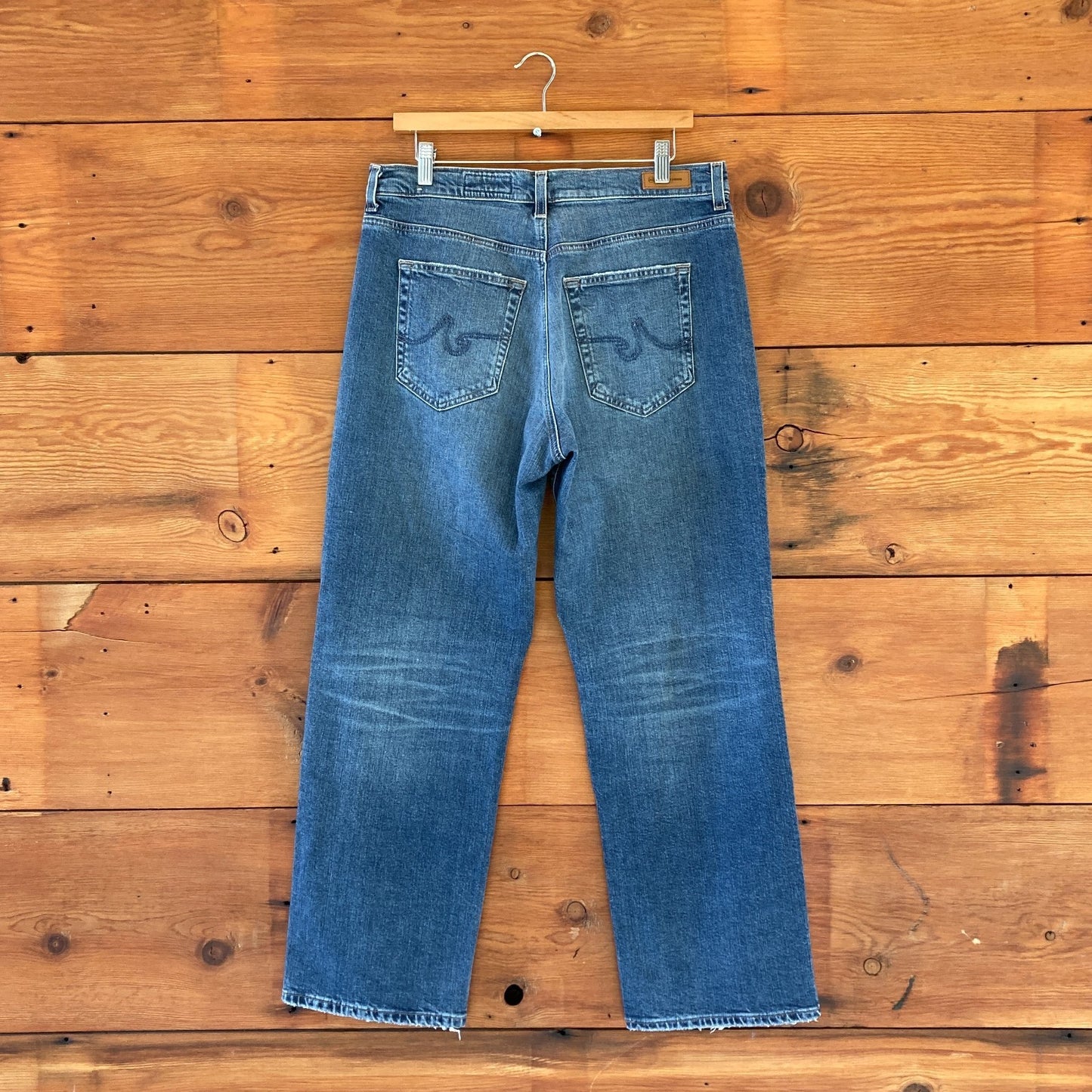 32 - AG Adriano Goldschmied Brinley Mid Rise Straight Womens Jeans 1029ML