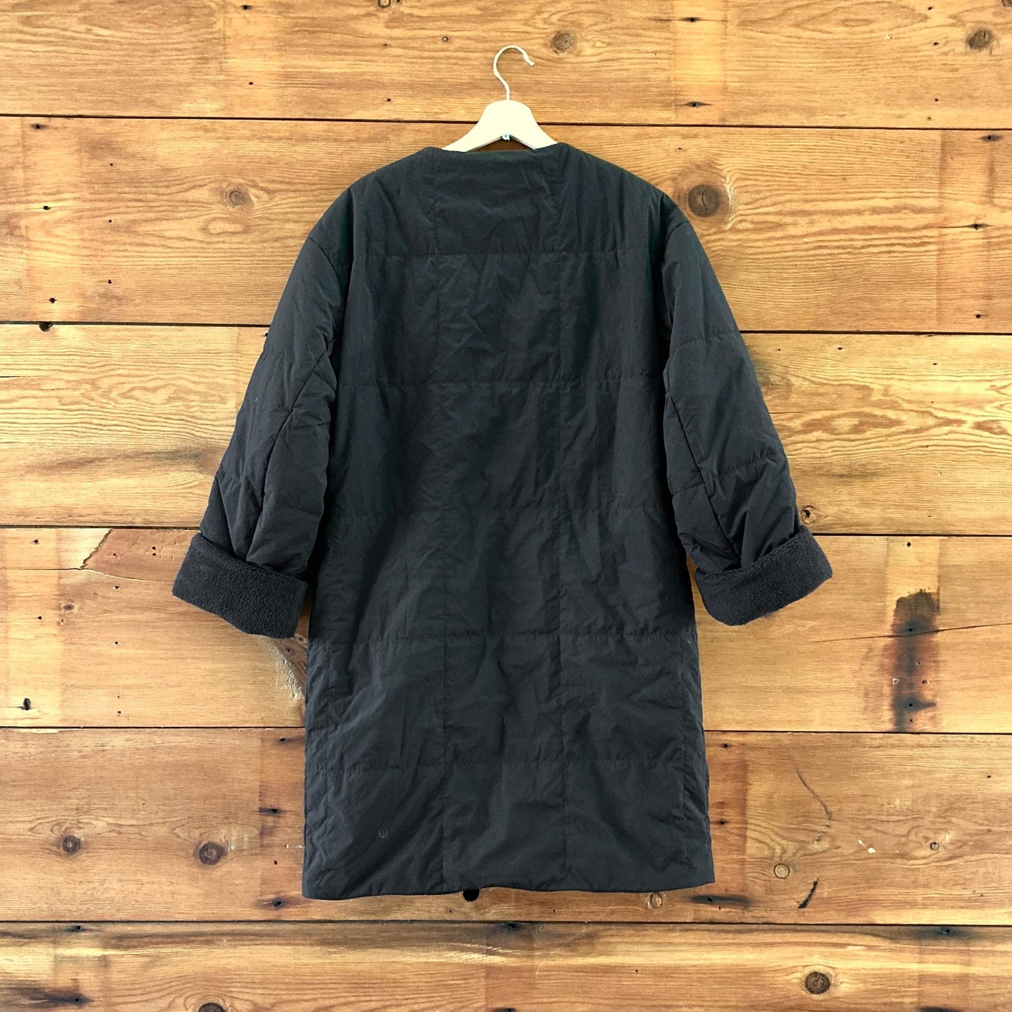 XS - Lululemon $298 Black Fleece Lined Insulated Long Jacket Coat 0927EK