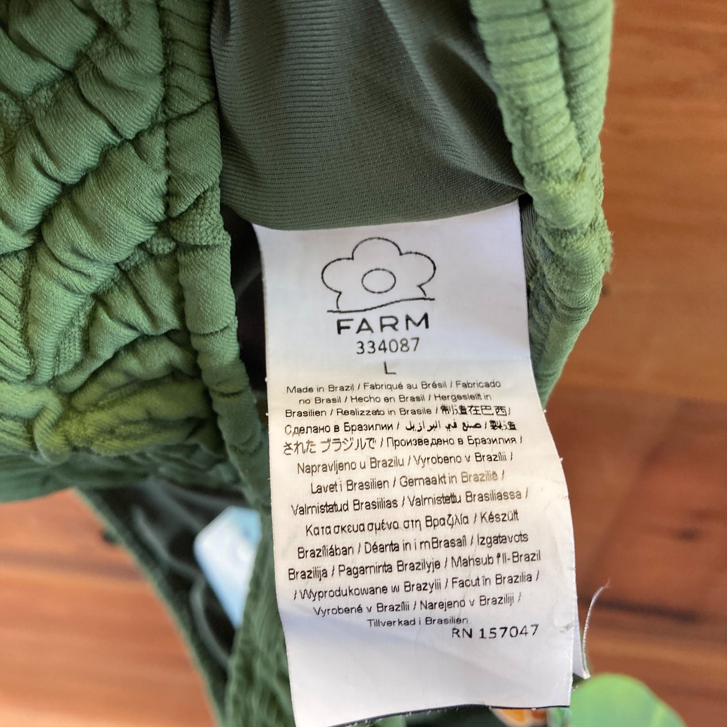 Farm Rio NEW Green Copabanana One Piece Swimsuit - Size L - 0715DP
