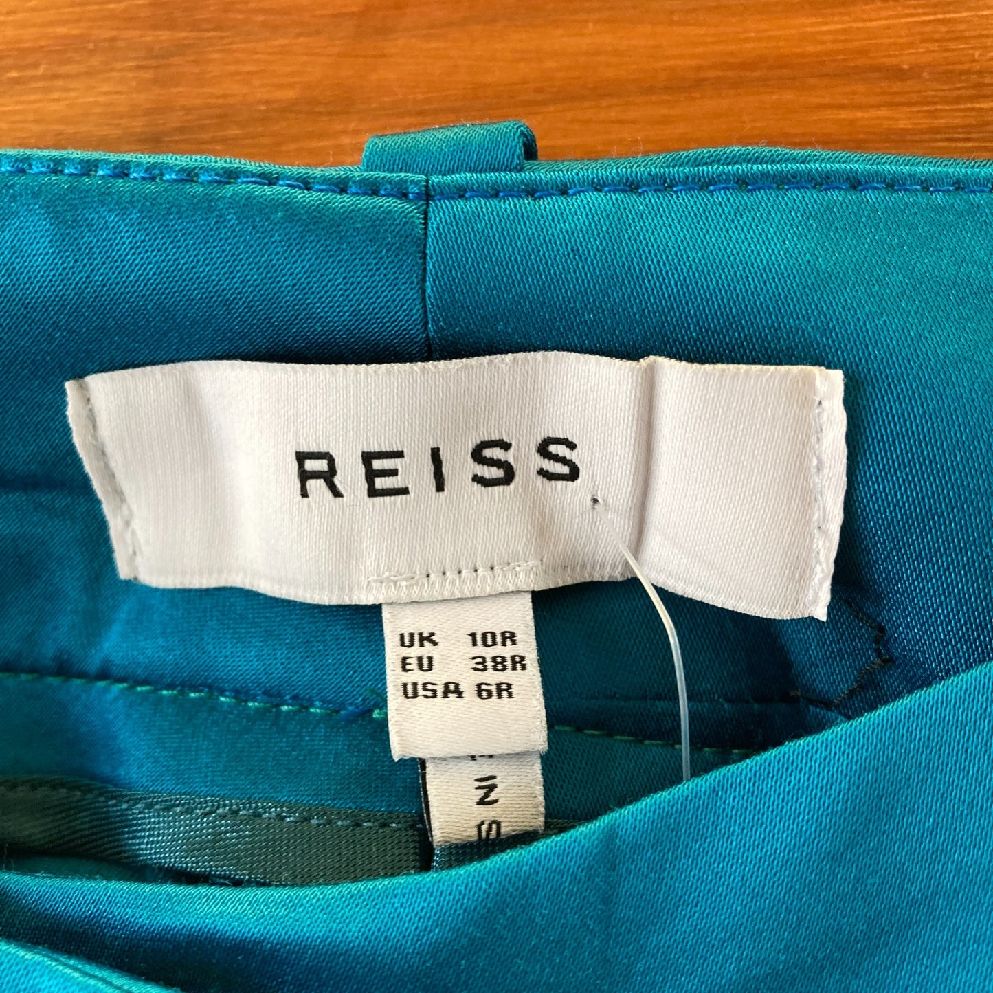 Reiss Cobalt Blue High Rise Silky Pleated Wide Leg Pants - Size 6 - 1122KP