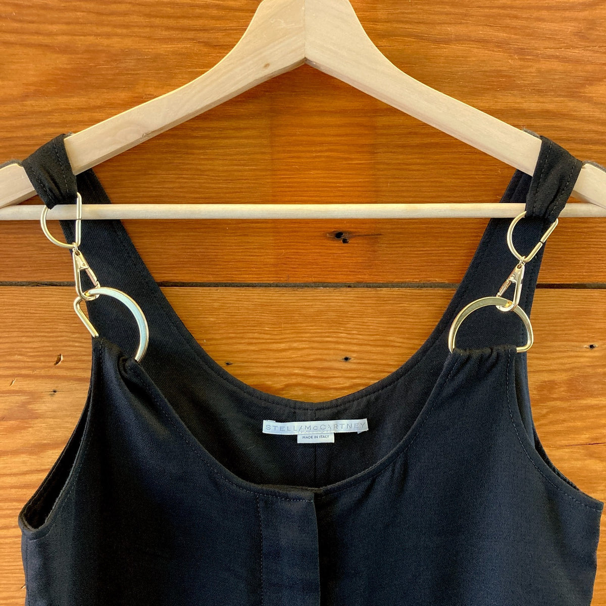 Stella McCartney Black Sleeveless Zip Front Jumpsuit - Size 36 / S - 0415AB