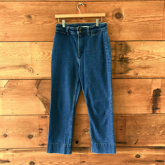 Apiece Apart Dark Wash High Waisted Straight Leg Jeans - Size 6 - 0611AJ