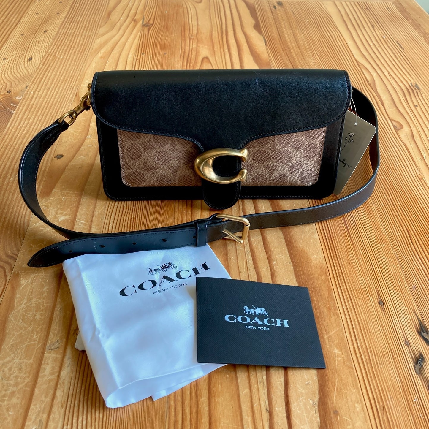 Coach Black Brown Signature Monogram Tabby Shoulder Bag 26 - 0708LG